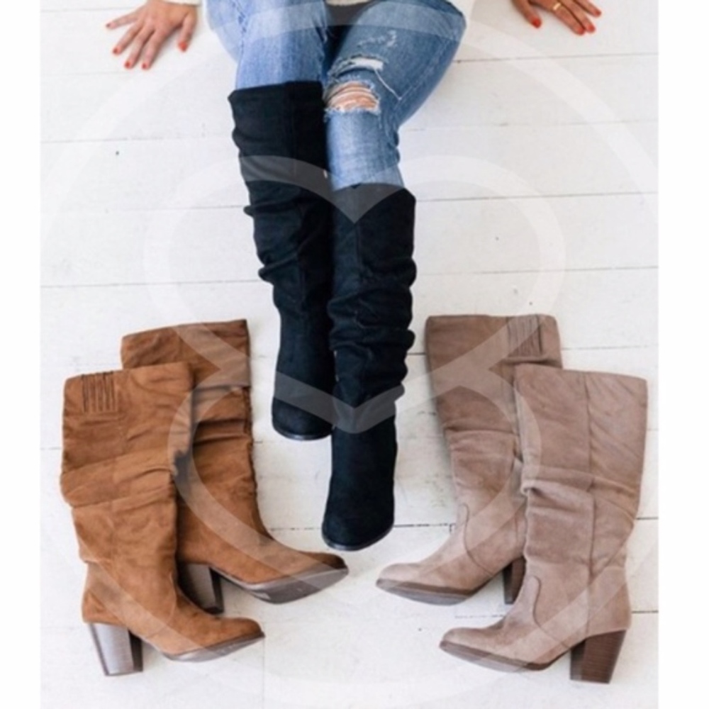BRITTNEY Suede Autumn Boots - taupe - Picture 2 of 5